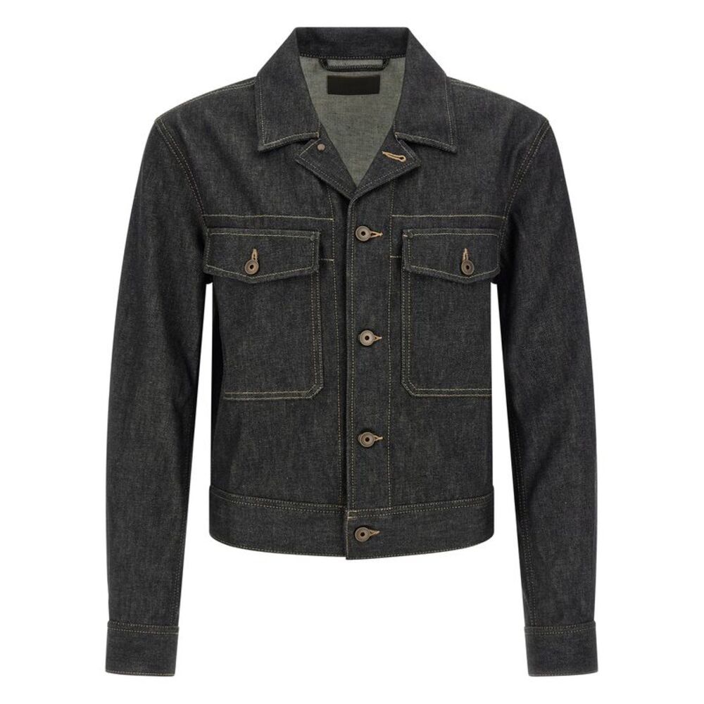 Lemaire Blue Cotton Denim Men's Jacket
